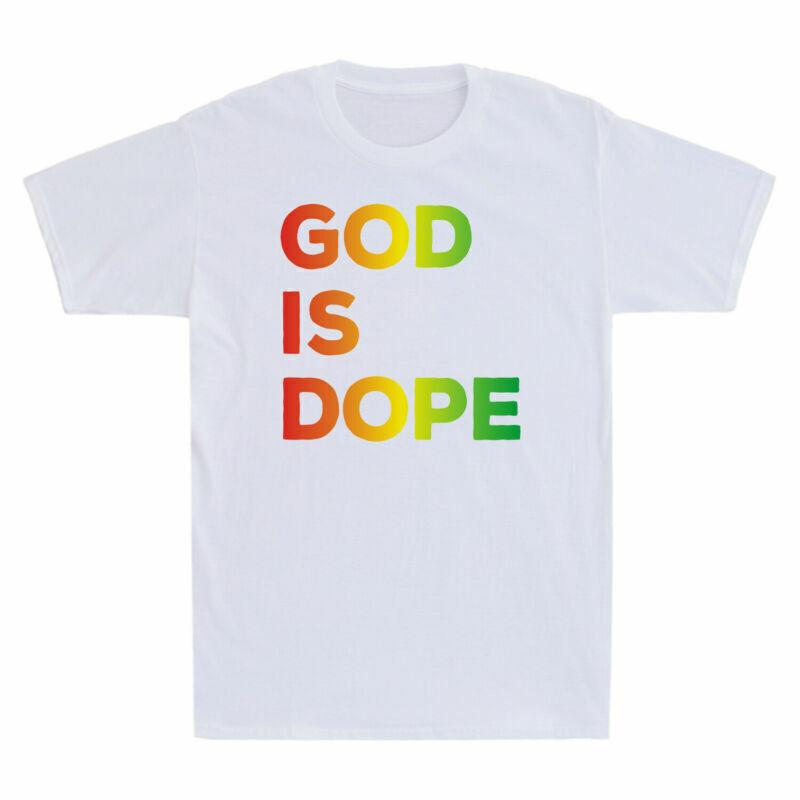 God Is Dope Funny Christian Faith Believer Gift Vintage Men s Cotton T-Shirt XXL