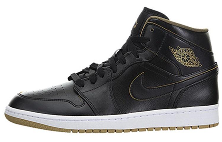 Jordan 1 Retro Mid Черный Металлик Золотой 554724-042 45.5