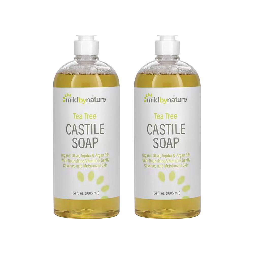 Mild By Nature Tea Tree Castile Soap, 1005ml (34 fl oz), 2-Pack 2 ea - 2 ea
