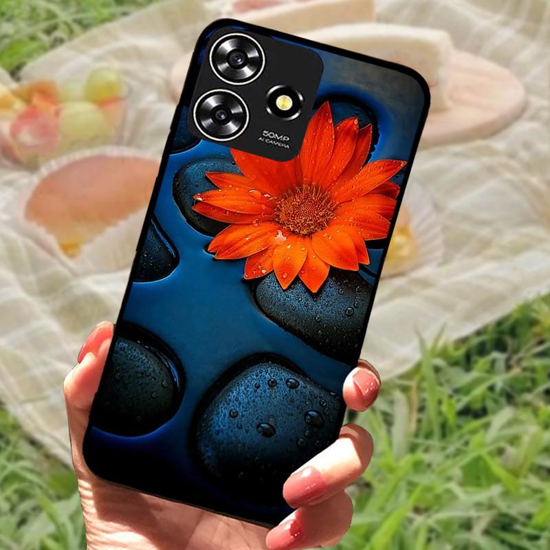 Für ZTE Blade V50 Smart Case Hülle Silikon Weich Marmor Schwarz Bumper Funda Coque für ZTE V50 Design 4G Schutz V50Smart