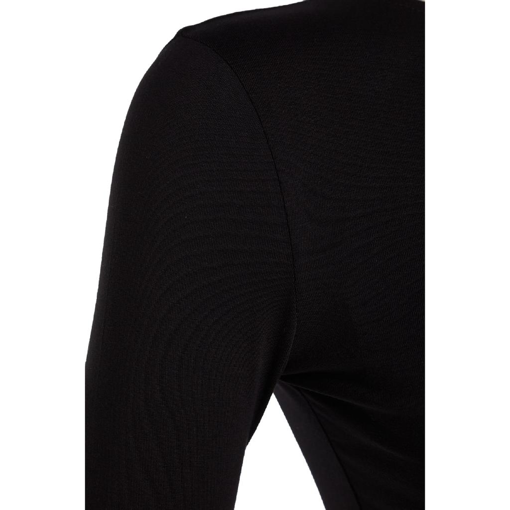 Blusa justa de algodão preto elástico sem costas Twoaw24bz00160