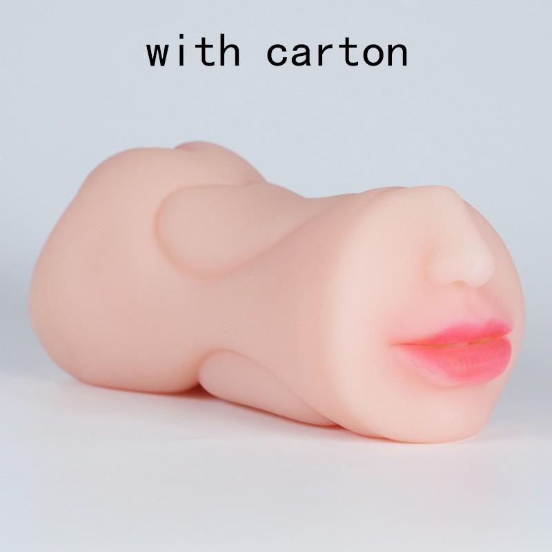 3 In 1 Realistic Male Masturbator with Vagina Anal Mouth Simulation Deep Throat Sex Toys for Men Women Vaginal Oral Masturbator