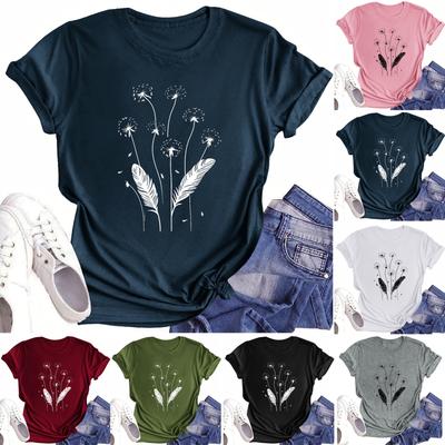 T-shirts Kortärmade T-shirts För Dam Mode Toppar Lätta Mjuka Casual Sommarkläder Kläder