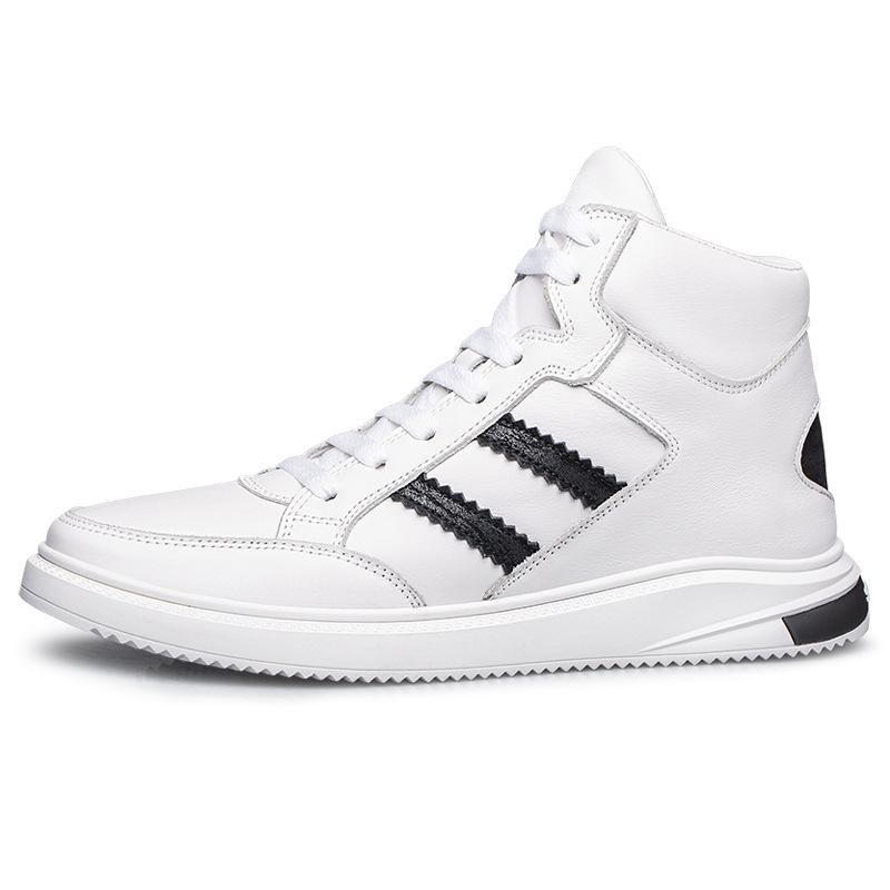 

Зеленые невидимые увеличивающие рост круглый носок высокий верх полосатые коровья кожа повседневные кеды мужские простые с высоким вырезом мужские туфли 37