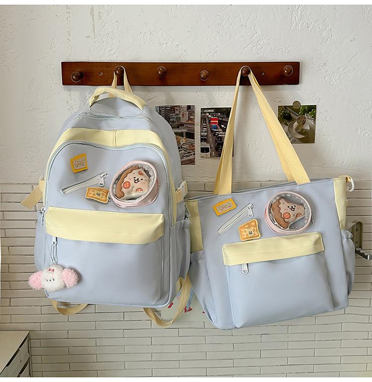 School bag high value fresh and sweet ins make-up bag handbag high school students large capacity