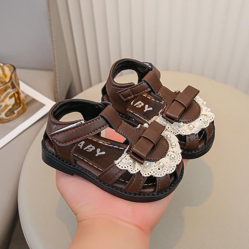 

Girl princess sandals 2025 summer new baby girl soft-soled bow toddler shoes little girl beach 50 pairs for a whole box of 15-19 yards