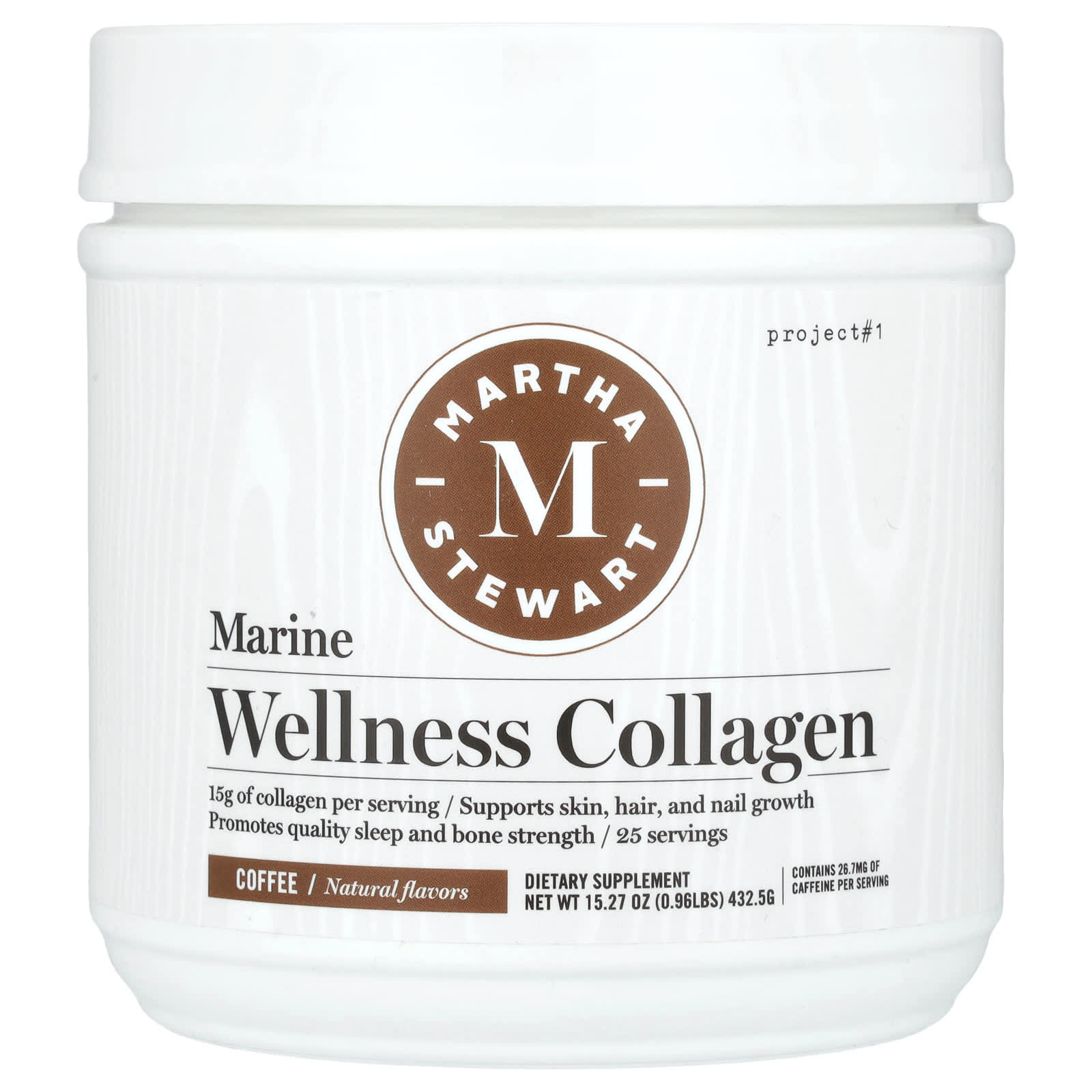 

Marine Wellness Collagen, Coffee, 432.5G(15.27Oz)