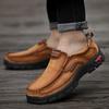 Handgefertigte Echte Lederschuhe Herren Freizeitschuhe Komfort Flache Schuhe Mokassins Werkzeugschuhe