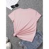 New Sweet Style Pearl and Rhinestone Bouquet Print Short Sleeve Round Neck Shirt T Women's T Shirt Suitable for Casual Outings In Spring and