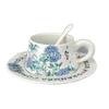 Retro Oil Painting-Like Hydrangea Coffee Cup And Saucer Set, Afternoon Tea, High-End Exquisite Gift Box, High-End Souvenir