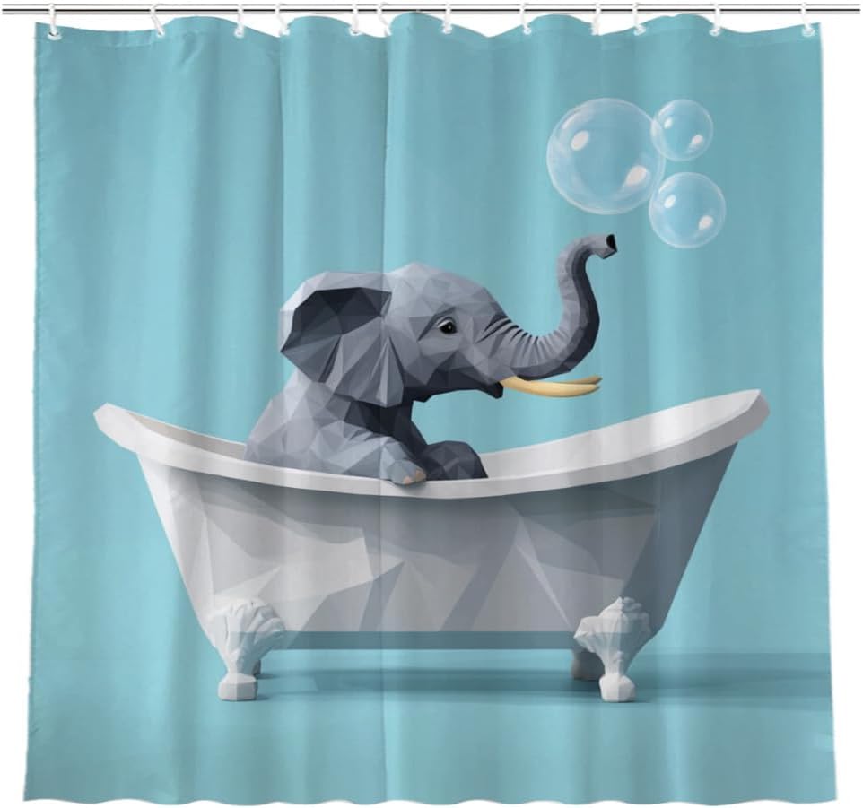 Funny Hedgehog Shower Curtain Hedgehog Bathing In Bathtub Cute Animal Puppy Pet Hilarious Shower Curtain Bathroom Set