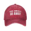 Make America Go Away MAGA Greenland  Unisex Style Baseball Caps  Distressed Washed Hat Running Golf Unstructured Soft Sun Cap