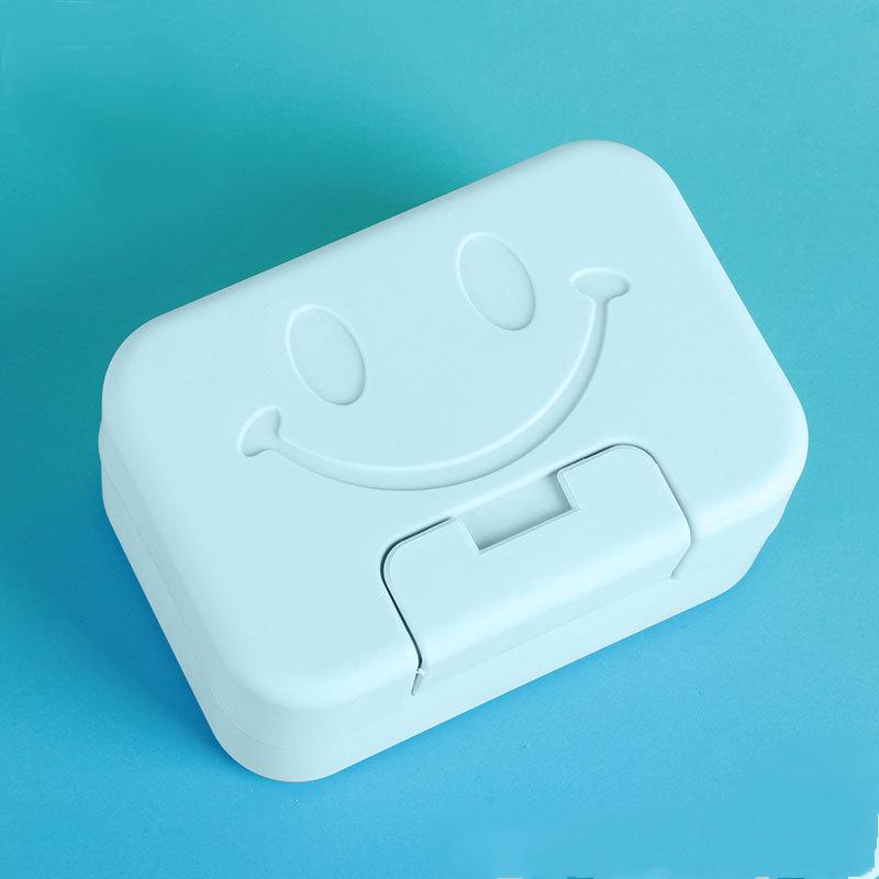 

Мыльница для лица, переносная мыльница, водонепроницаемая, удобная, для туалета, ванной комнаты, симпатичный поднос для хранения тарелок Blue