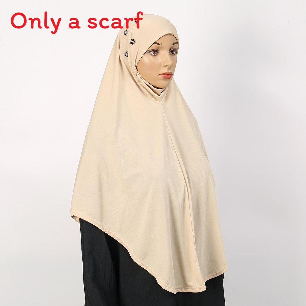 

Fashionable Solid Color Headscarf With Flower Decoration For Casual Wear слонова кістка