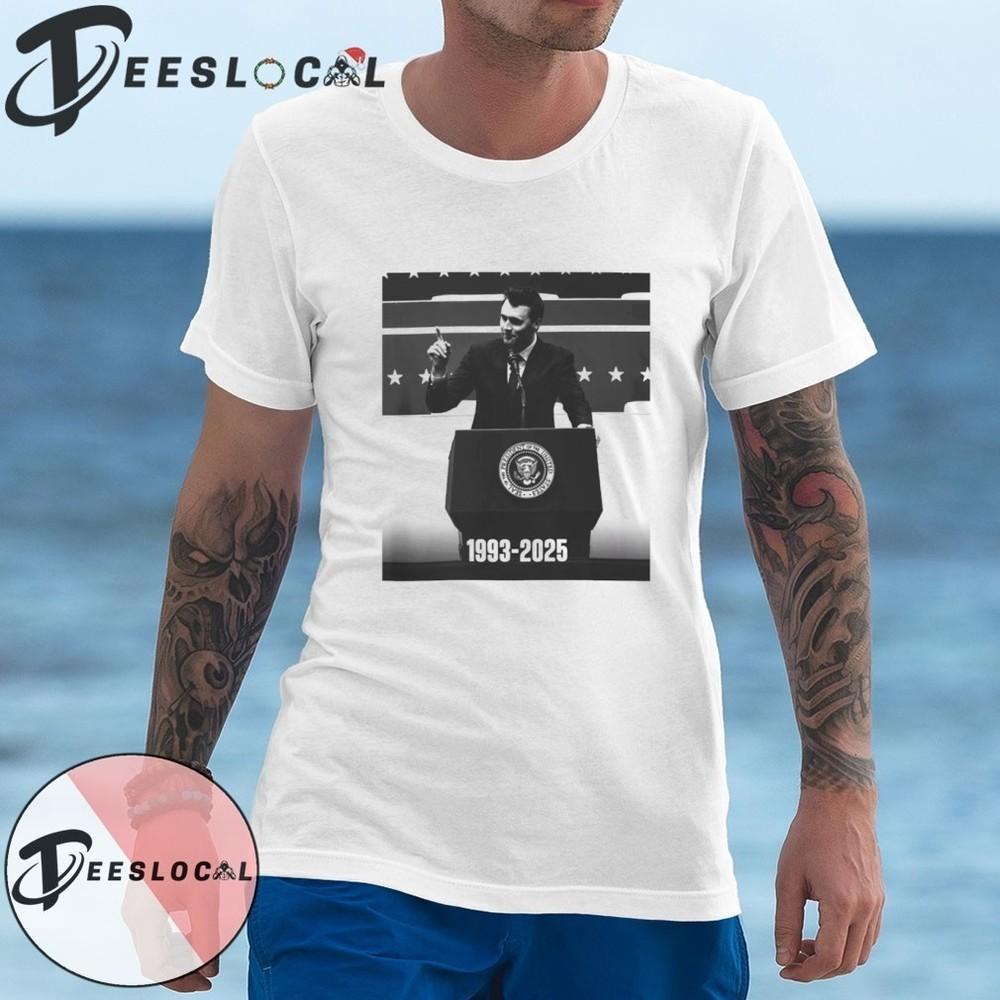 Justice For Charlie Kirk 1993-2025 T-shirt Size S-5XL Unisex T-Shirt M