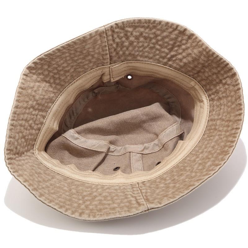 Mens Womens Washed Plain Bucket Hat All Season Outdoor Travel Sun Protection Cap