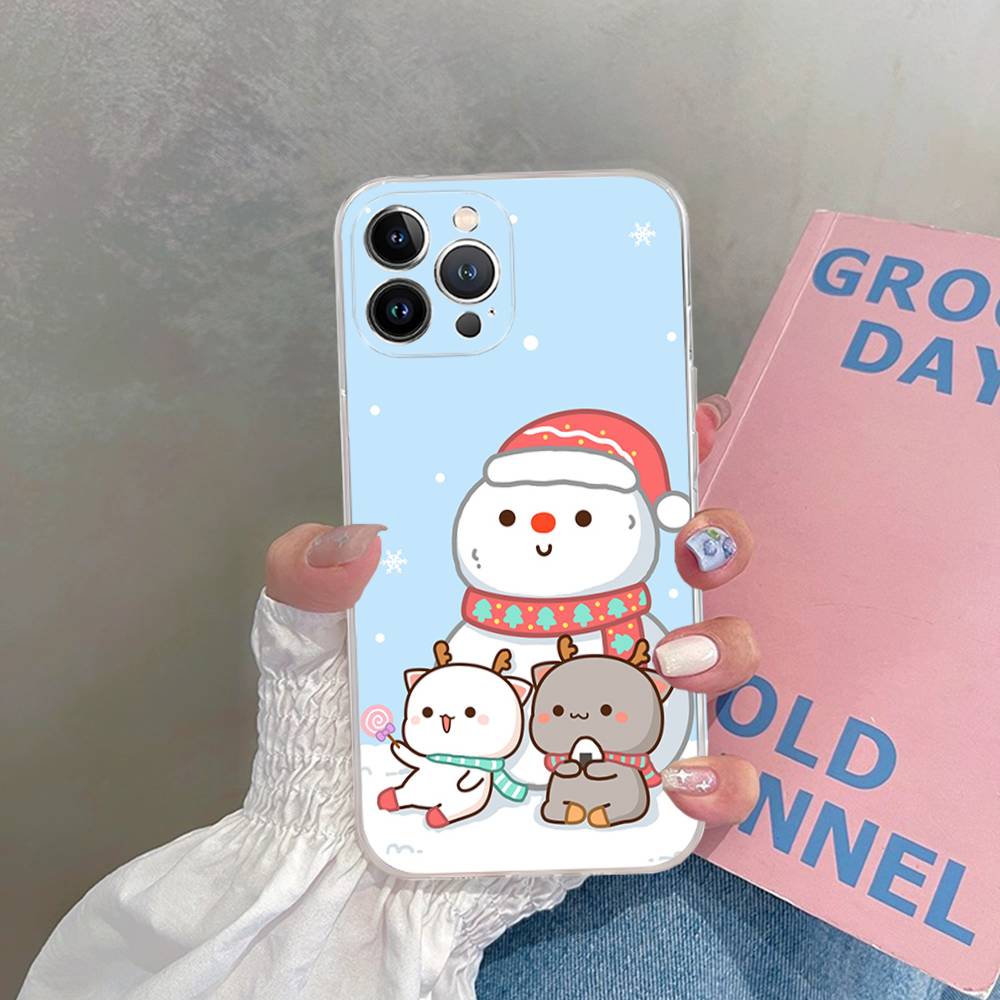 Cartoon Cute Cats TPU Silicone Case for IPhone 11 12 13 14 15 16 17 Pro Max Shockproof Clear Back Cover