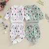 Baby Outfits Newborn Clothing Sets Christmas Tree Print Long Sleeve Sweatshirt and Pants Infant Clothes 2pcs Suit Outfits