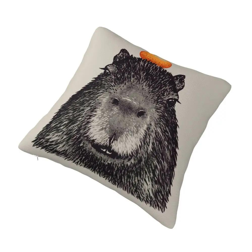 Capybara Orange Capy Yuzu Pillowcase Double-sided Printing Cushion Cover Decorative Cute Animal Pillow Case Cover Bed