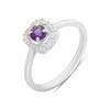 Silberring mit natürlichem Amethyst 0,345 Karat, Gewicht des Produkts 1,92 g (2189176)