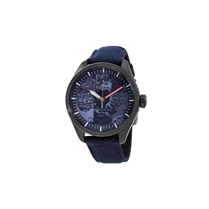 

CITIZEN Quartz nylon strap men s watch blue dial AW2037-04W синій