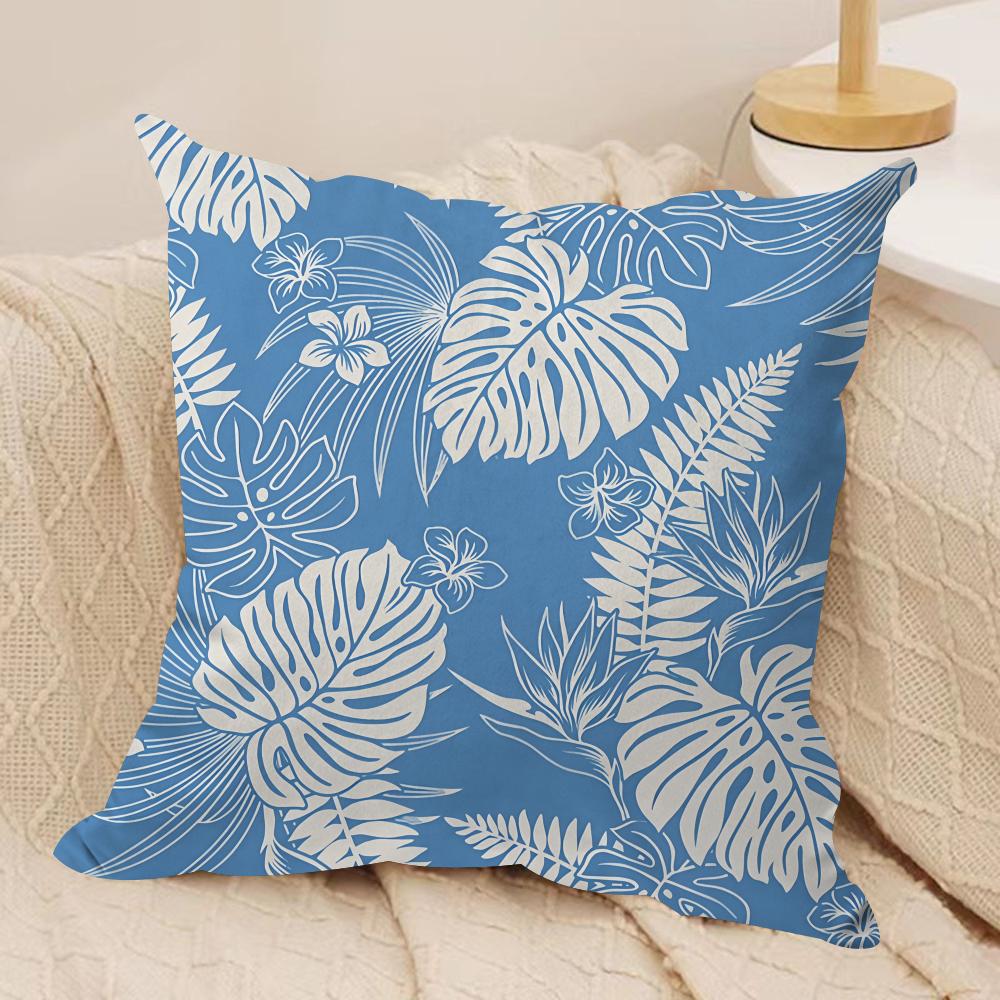 

Monstera Pattern Cushion Cover Short plush Doublesided Print Square Throw Pillow Covers Sofa Home Cushion Decor 30x30cm