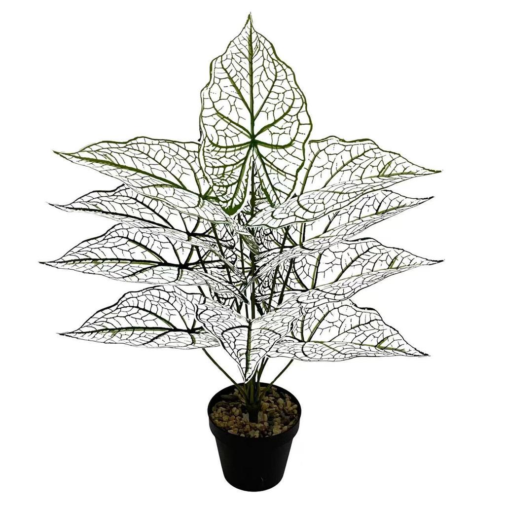 Nordic Style Taro Leaf Green Plant for Home Decor and Garden Landscaping