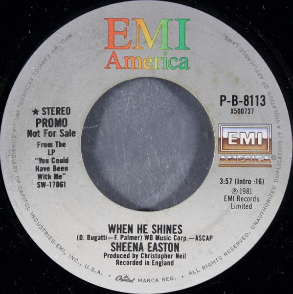7palcová deska SHEENA EASTON - When He Shines  PB8113 EMI America 1981 US Soul/Funk Použitá