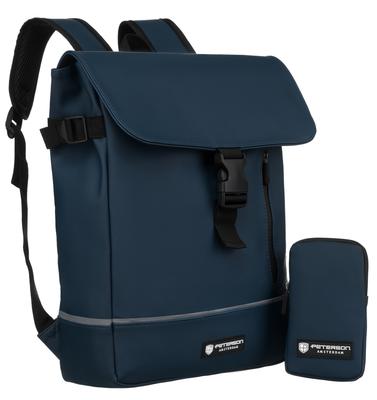 Sac à dos Peterson PU PTN EB97-6526 Bleu marine