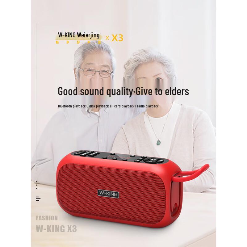 W-King X3 Portable Outdoor Bluetooth Speaker Radio CN plug (adapter included)