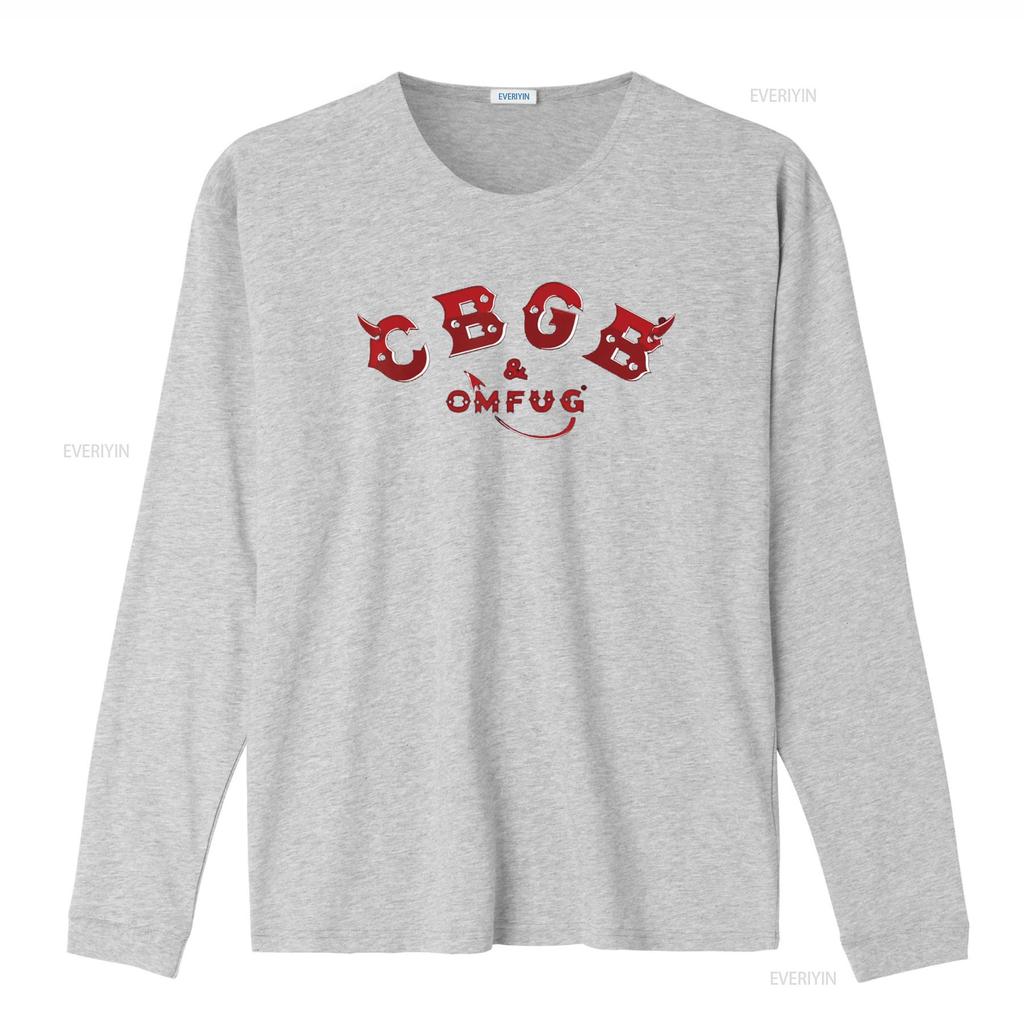 CBGB Horns T Shirt vintage Washed Slightly Top For Everyday Wear designer clothes Unisex graphic Casual homme Stylish