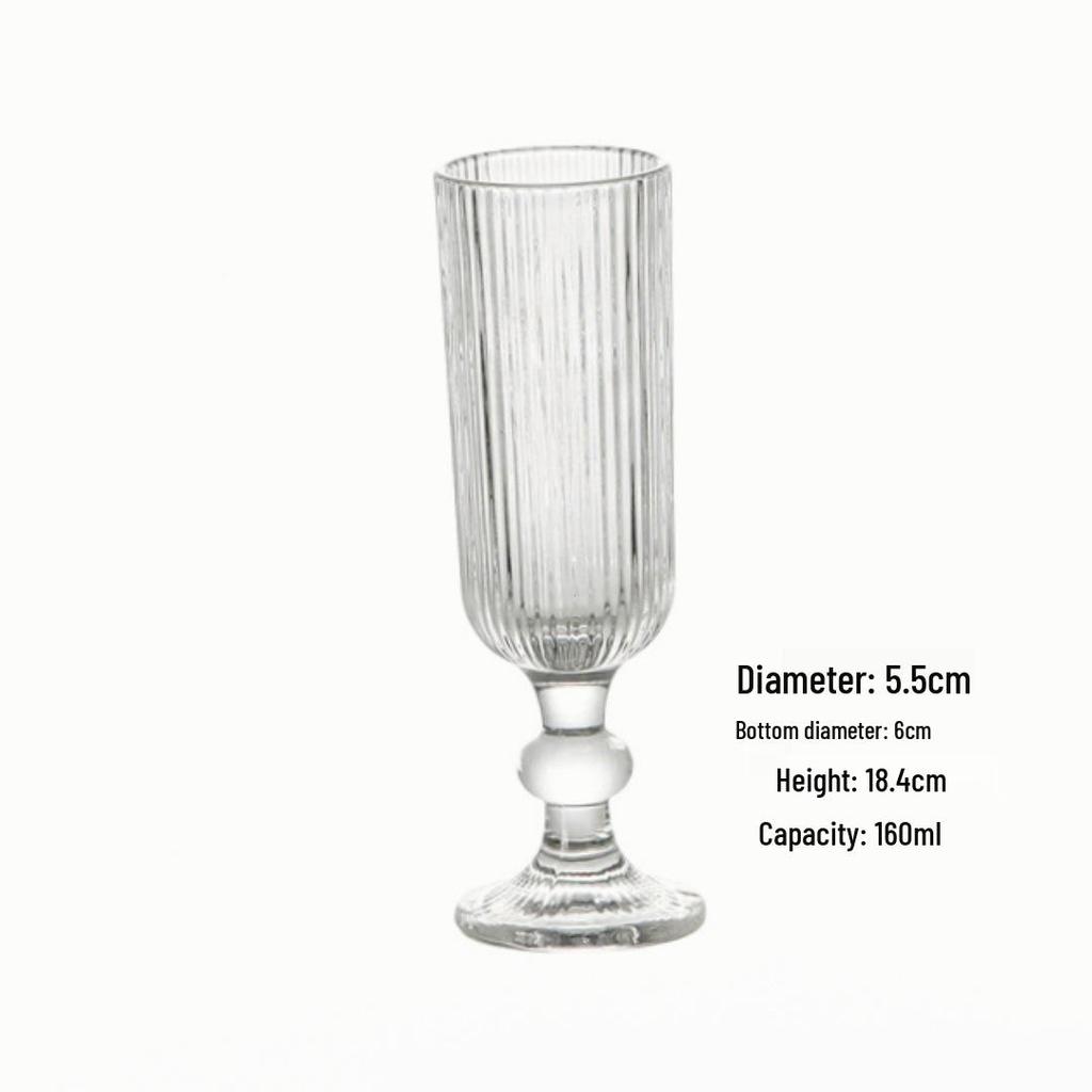 Premium Thickened Glass Goblet for Red Wine, Juice, Bar, or Wedding Decoration