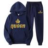 Hot-selling Fleece Pullover Hoodie Sweatpants Set Men and Women Youth Fashion Casual Letter Printing 2-piece Set