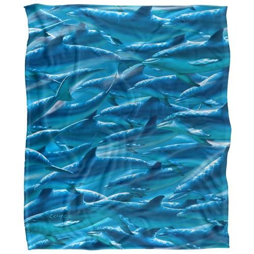 Royce McClure Silky Dolphin Race Supersoft Blanket