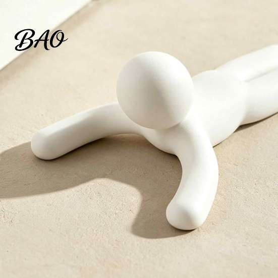 Noise Reduction Door Cushion 2Pcs Funny Little Guy Stopper, 3D Printed Decorative Cute Figure Stop, Novelty Human Shaped Wedge, Fun Home Decor