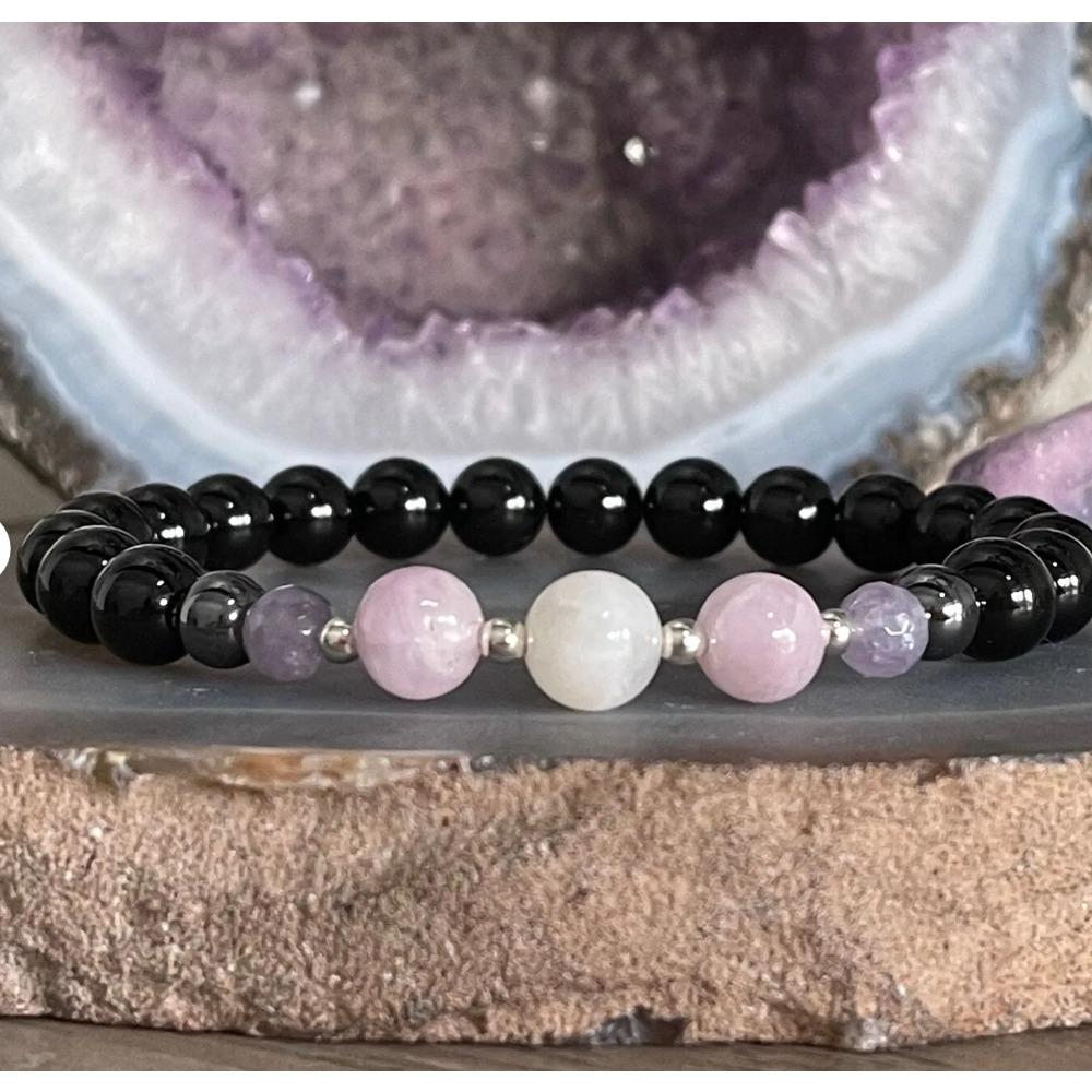 Good luck Bracelet Citrine bracelet Black Tourmaline bracelet Yoga bracelet