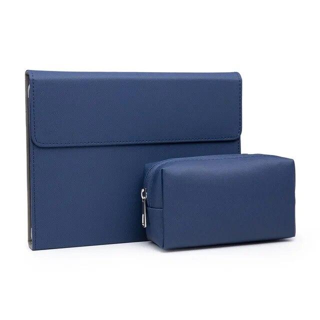 Couro do plutônio caso do portátil para microsoft surface pro 8 capa tablet suporte dobrável para superfície pro go 2 3 x pro 4 5 6 7 manga