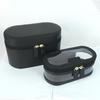 Double-Layer Makeup Bag: Mother-Child Transparent Travel Wash Bag with Wet/Dry Separation