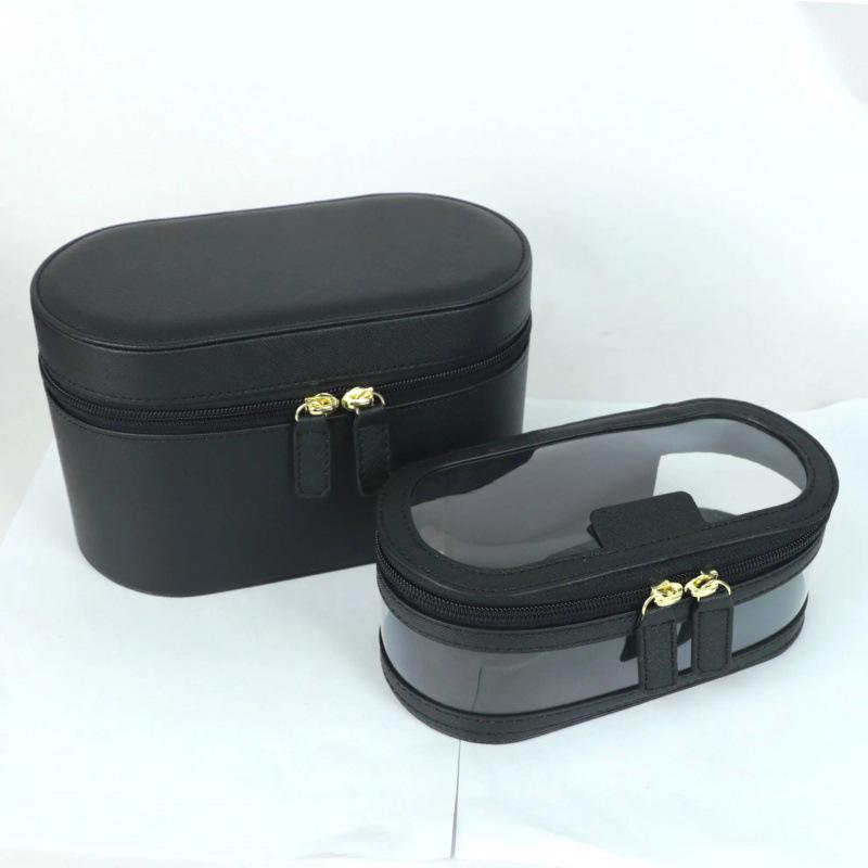 Double-Layer Makeup Bag: Mother-Child Transparent Travel Wash Bag with Wet/Dry Separation