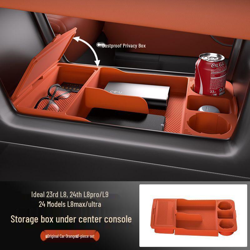 Silicone Storage Box Mat for Li Auto L6 L7 L8 L9 Center Console - Interior Decoration for 26 Models