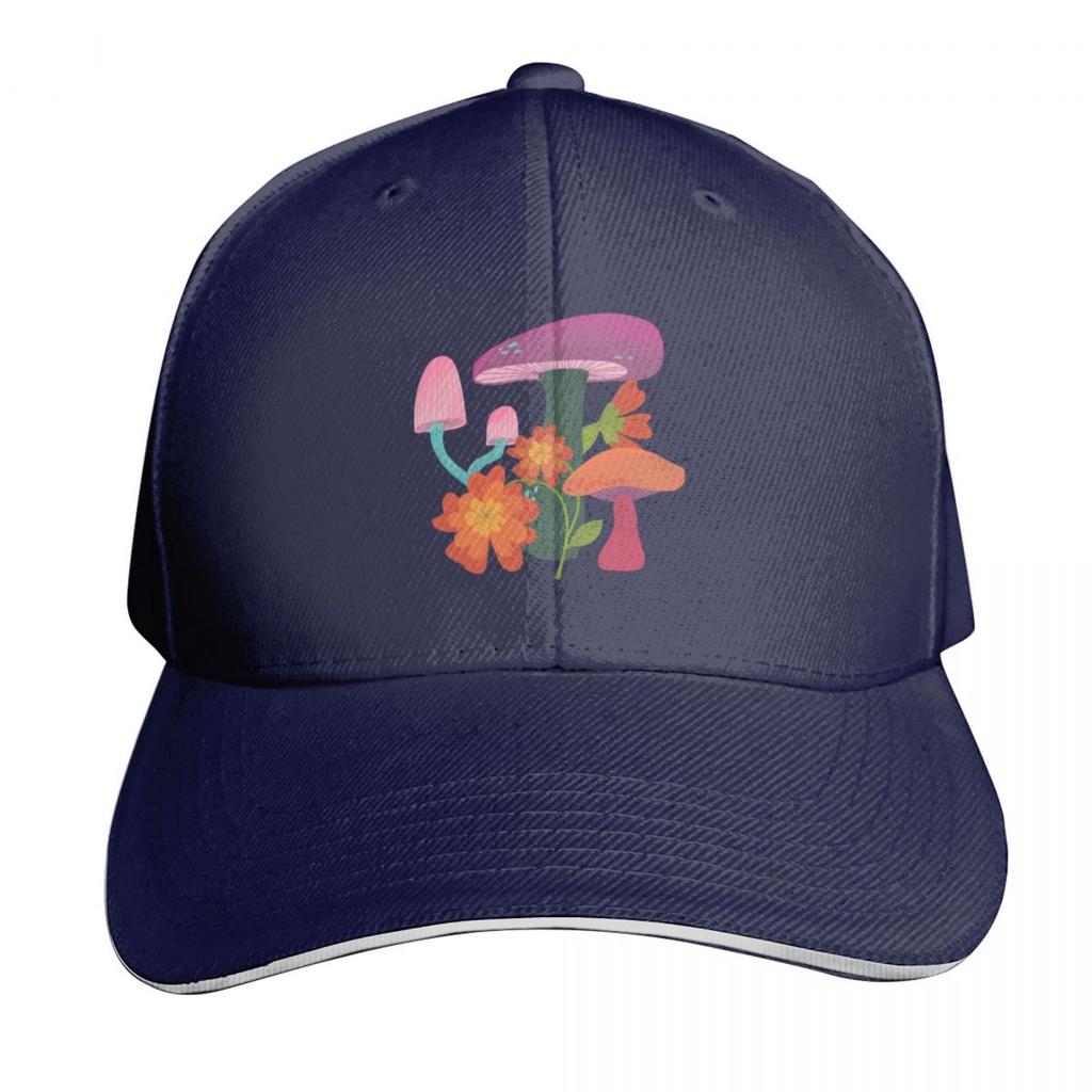 Mushrooms and Marigolds Baseball Cap funny hat Designer Hat foam party Hat hiking Women Hats Unisexs