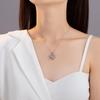 Elegant Zircon Rose Heart Necklace: Versatile Light Luxury Clavicle Chain Gift for Women