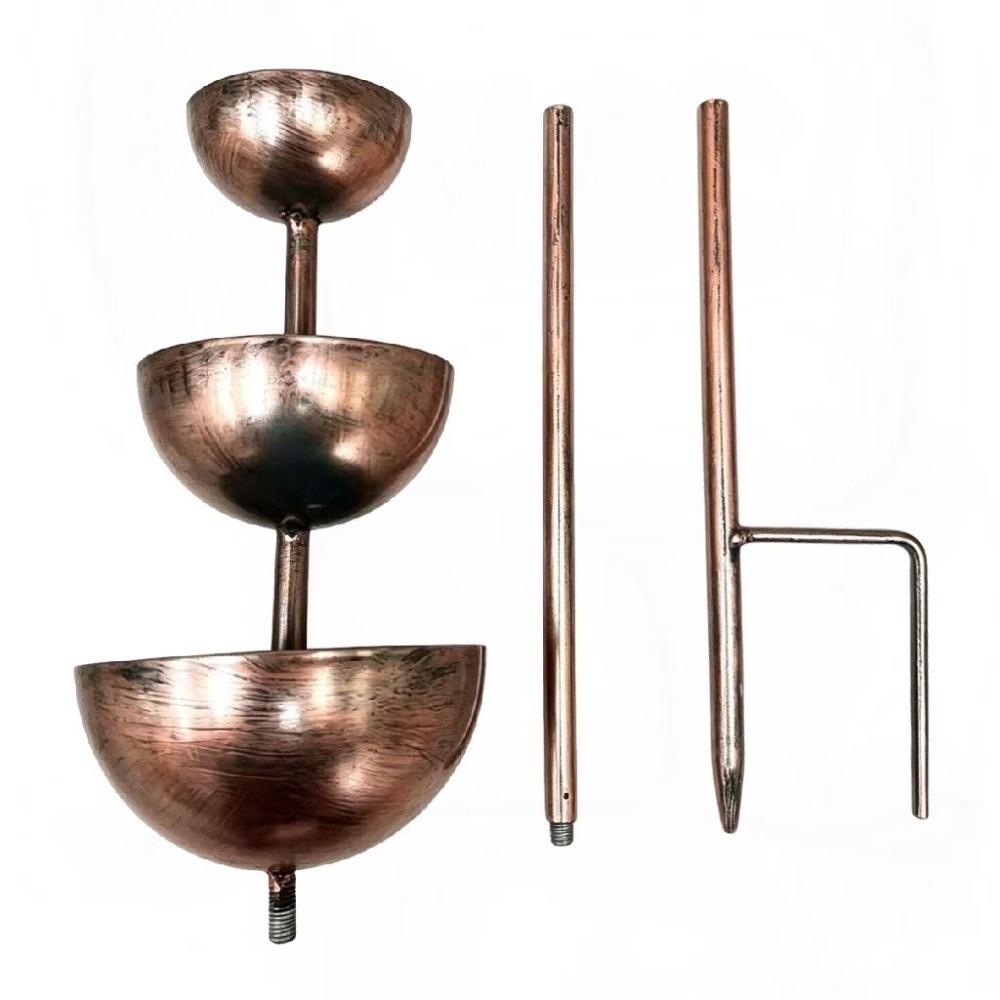 Handmade 3-Tiered Bird Bath Three-layer Bowl Bird Water Bowls Birdbath Stand Patio