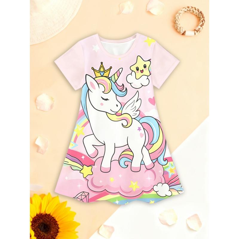 

Girl s Summer Fashion Short Sleeve Dress, Two Capybara 3D Print Casual Dress, Perfect Gift for Children, Ideal for Daily Wear or Festive Occasions 110