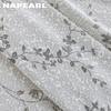 1PC NAPEARL Vintage Rural Style Jacquard Curtains, Gray Rattan Vine Branch Leaf Sheer Curtain for Bedroom Living Room Home Decor