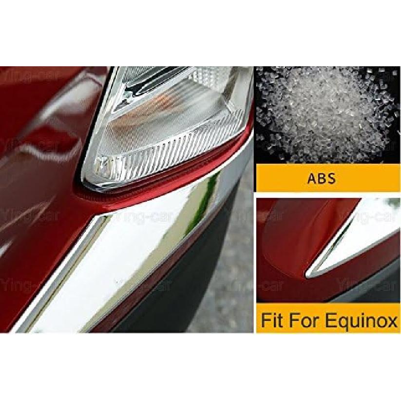 / 2Pcs Chrome Front Fog Light Lamp Cover Trim Molding Compatible for Chevy Chevrolet Equinox 2018-2019