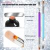 1pcs Poly Gel Brush Pen Dual Ended 2 IN 1 Design Nail Brush And Spatula Stainless Steel Gel Nail Brush For Nails Extension Gel