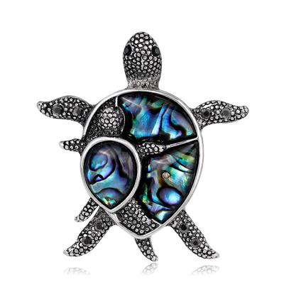 Fashion Unique Design Metal Animal Brooches For Women Classic Personality Enamel Double Turtles Brooch Pins Jewelry Gifts