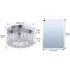 Modern Crystal Chandelier Small LED Crystal Ceiling Light for Dining Room Bedroom Living Room Hallway (Cool White)