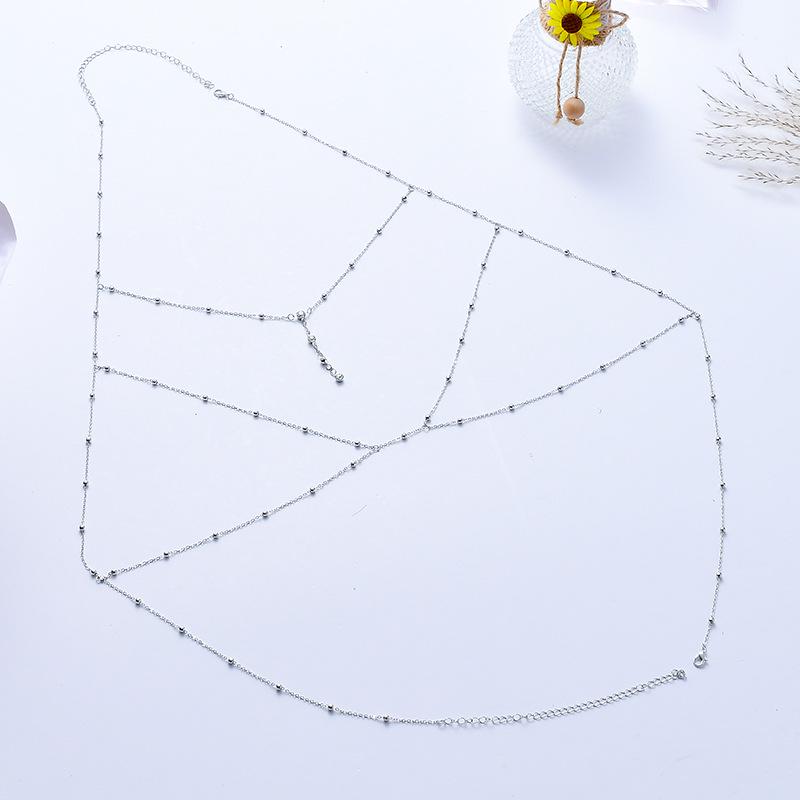 Sexy Beach Body Jewelry: Exaggerated Tassel Necklace with Flash Diamond Pendant for a European and American Casual Look